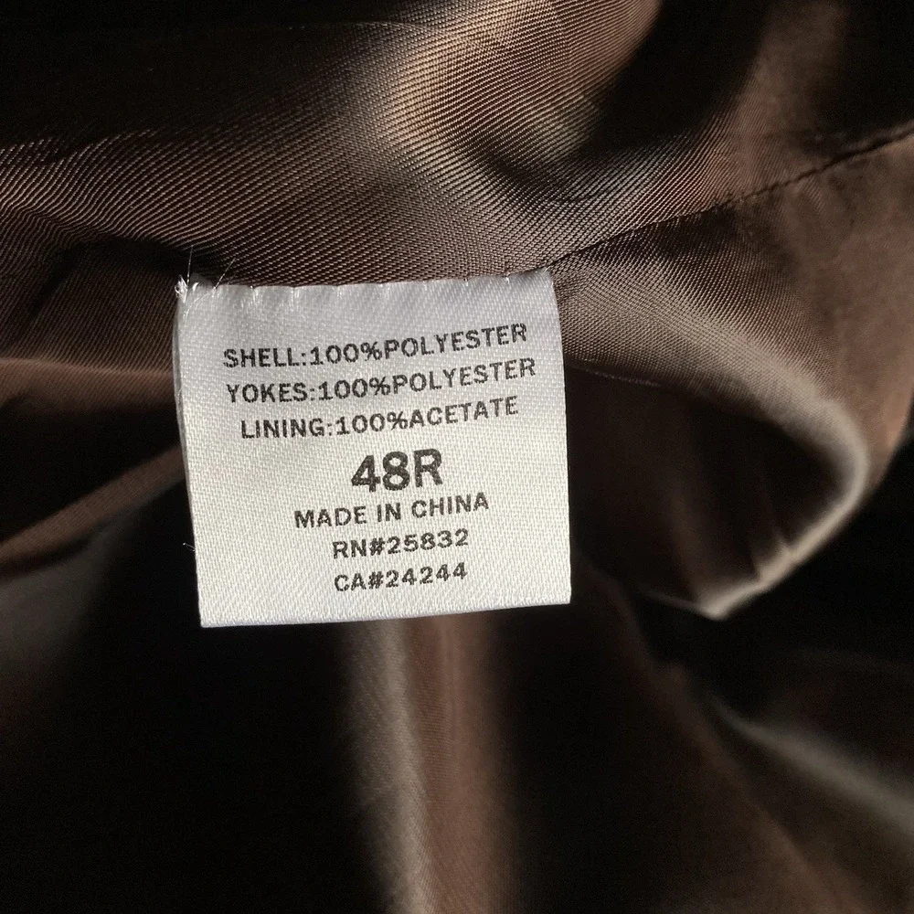 Circle S Boise Western Suit Coat Jacket Chestnut Brown Mens 48R Cowboy Rodeo EUC - Picture 8 of 16